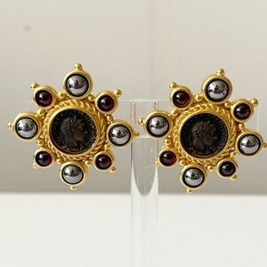 LINDA LEVINSON vintage Roman Earrings post